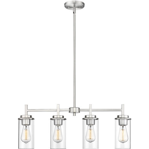 Janna 4 Light 28 inch Brushed Nickel Chandelier Ceiling Light